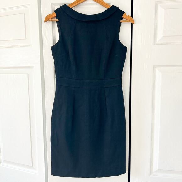 Boden Martha Black Sheath Dress Size 4 Petite Sleeveless Cotton Blend - Picture 2 of 11